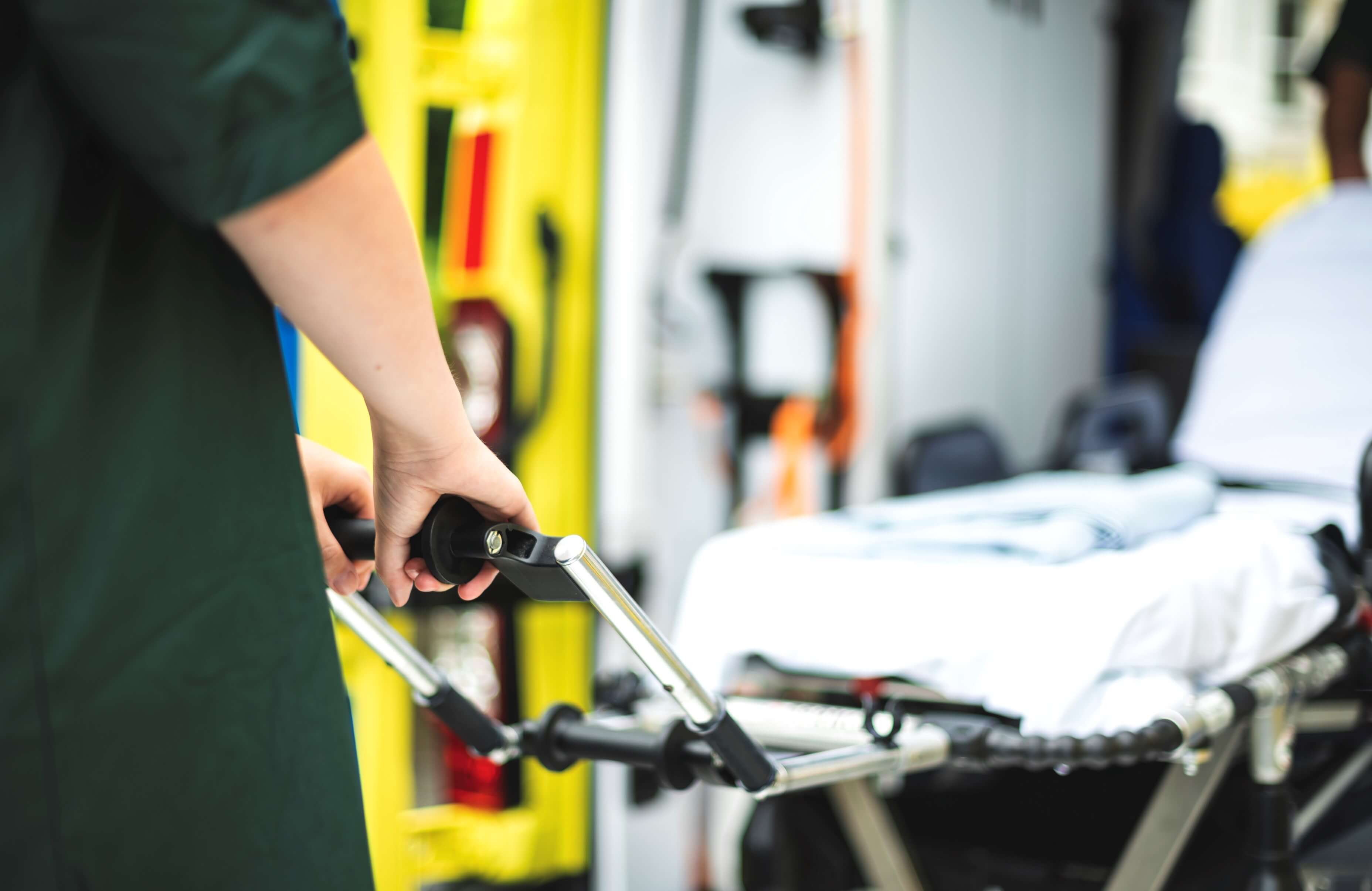Emergency Room Nurse outside an ambulance