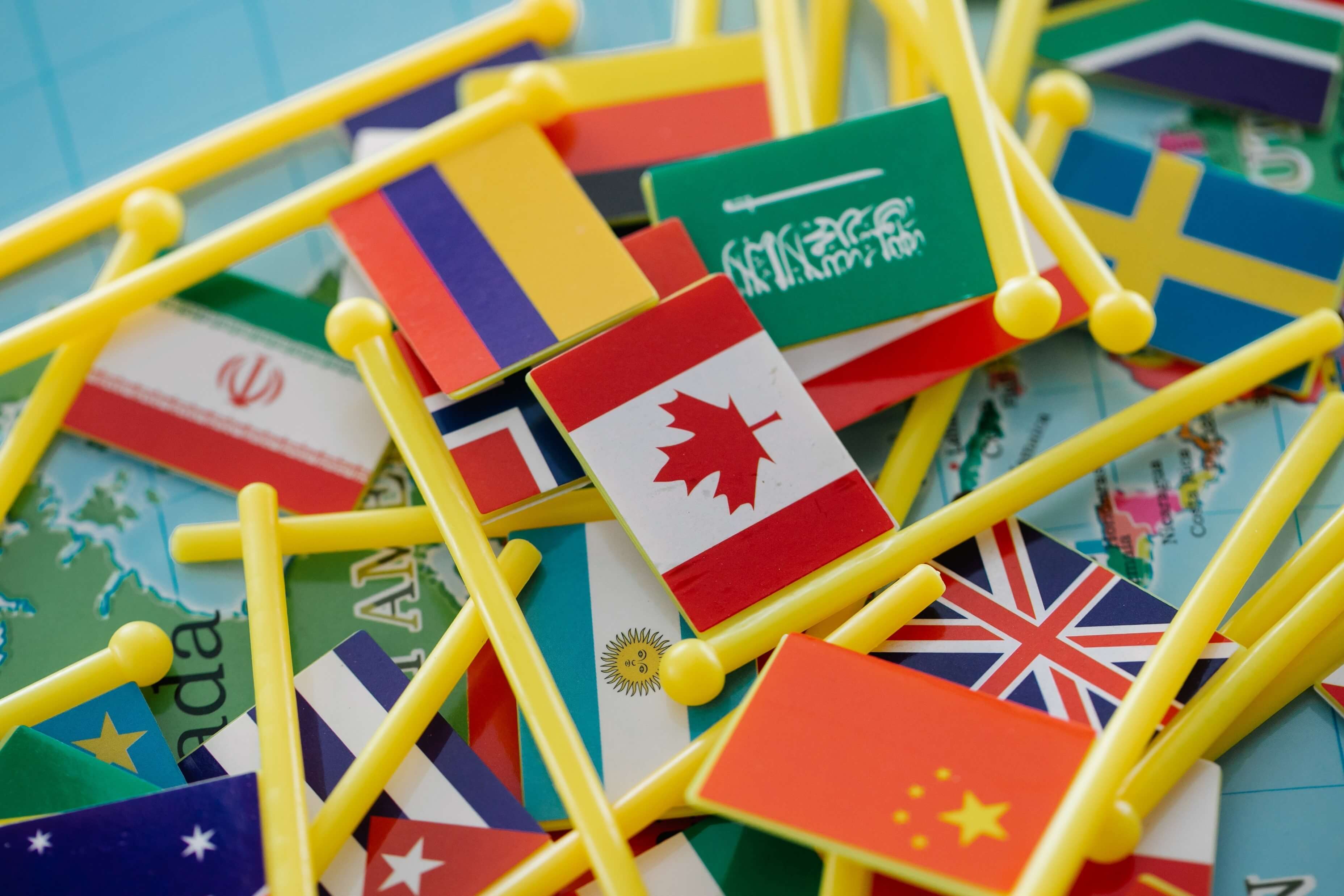 Toy photos of countries