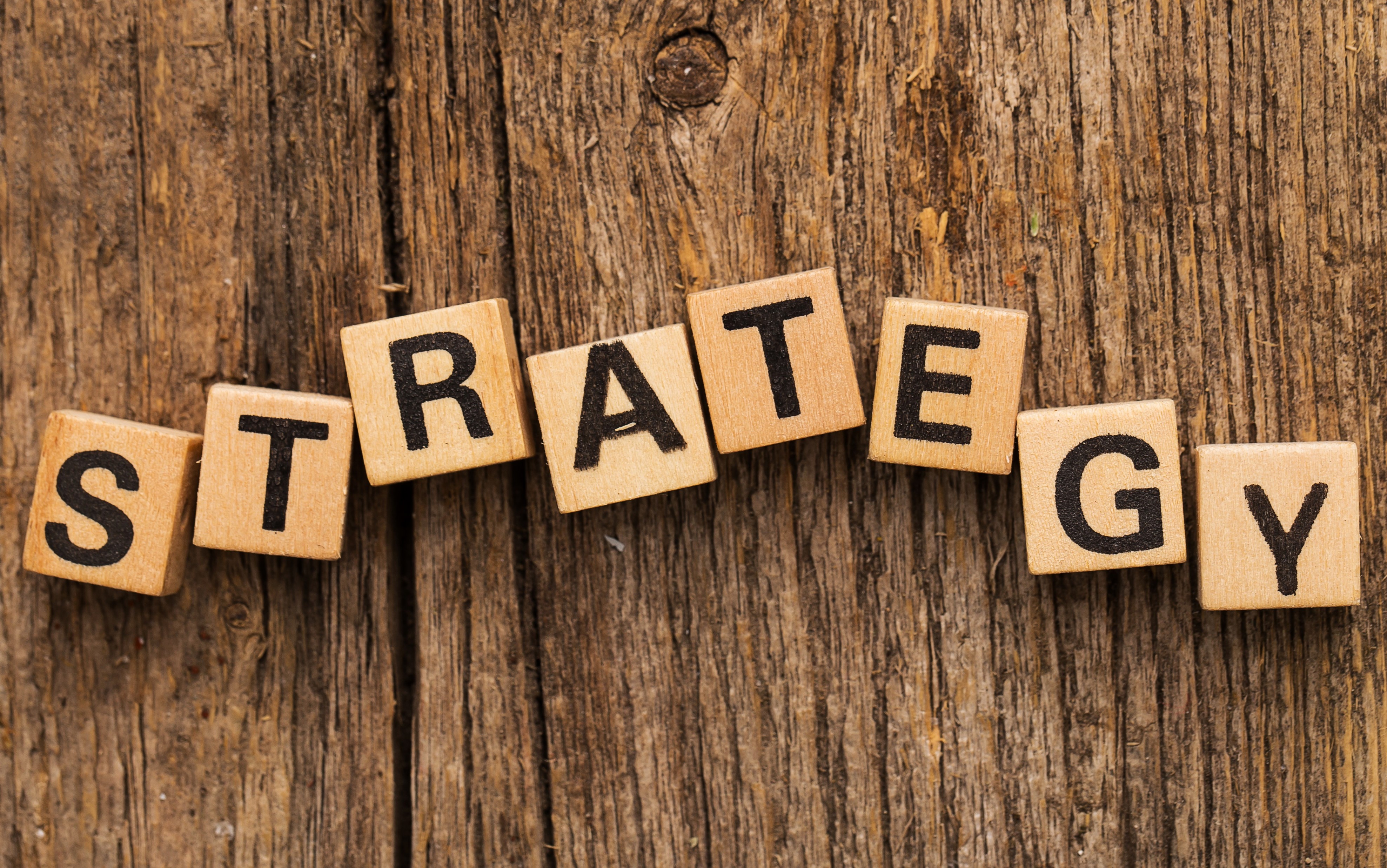 Wooden toy strategy concept