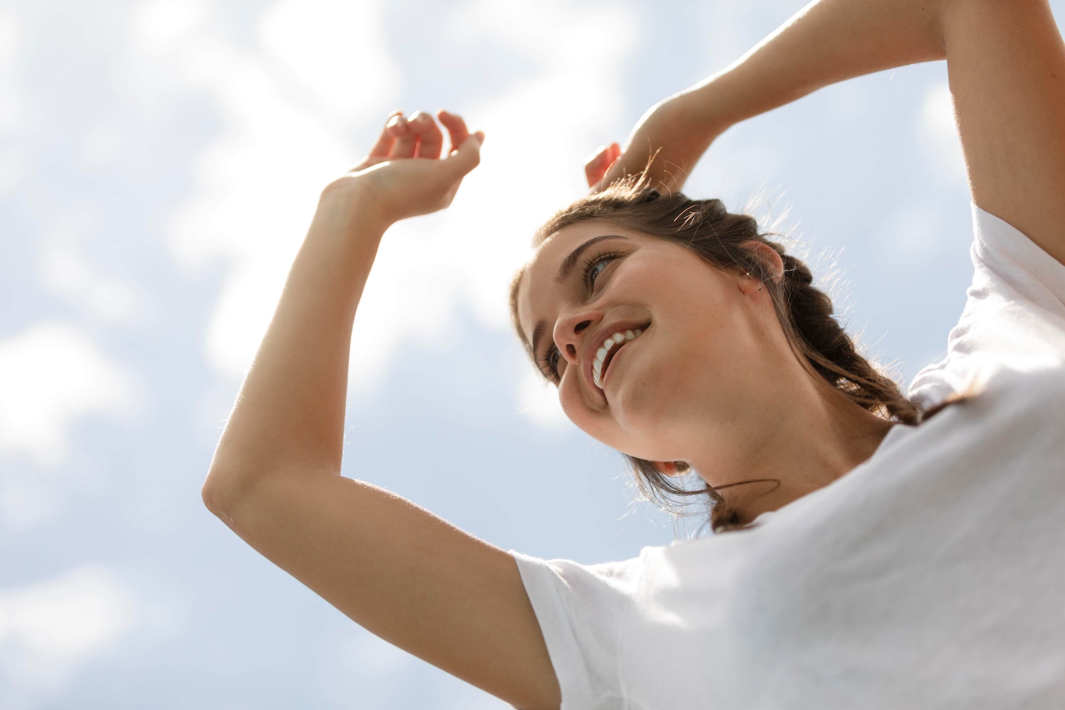 Close up woman smiling